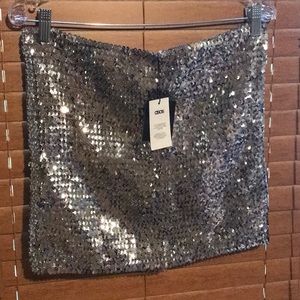 Asos Sequin Stretch Mini Skirt